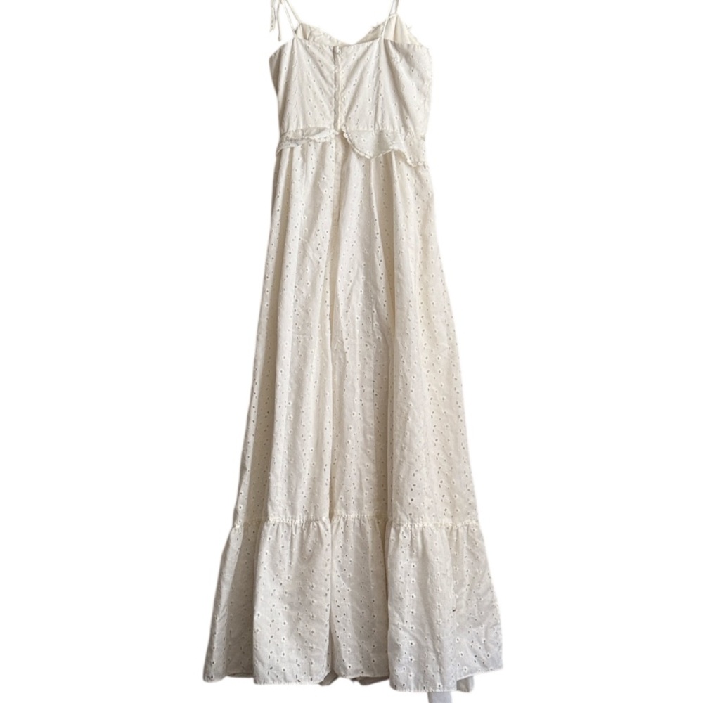 Candi Jones California Vintage 70’s White Eyelet Dress Sz S - Picture 4 of 4
